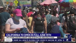 California to fully reopen on June 15