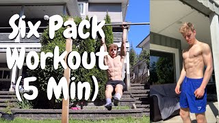 Pull Up Bar Ab Workout - 5 Minutes (Follow Along)