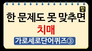 【퀴즈깡】★60대 이상은 '꼭' 풀어보세요!★가로세로단어퀴즈/가로세로퀴즈/단어퀴즈/낱말퀴즈/치매예방/치매테스트/ 아이부터 어른까지 누구나 즐기는 퀴즈