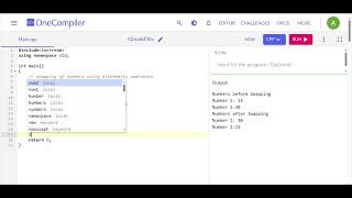 How to Swap two variable values using Arithmetic Operators (without third variable) #coding #c++