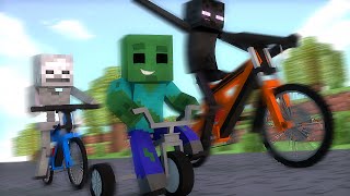 Minecraft : CORRIDA DE BICICLETAS - Escola Monstro Férias #02 | Monster School Minecraft