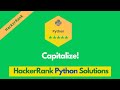 HackerRank Capitalize! problem solution in Python | Python problems solutions | Programmingoneonone