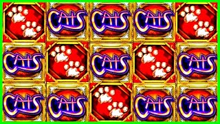 ★★JACKPOT HANDPAY★★$300 BETS★★CATS HIGH LIMIT SLOT MACHINE BUENO DINERO MUSEUM SLOTS IGT