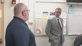 State Rep. Dave Vella tours Belvidere High School after $100K grant awarded for career and tech