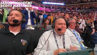 EMOTIONAL LOOK at Denver Nuggets Announcers Watching Denver WIN THE FIRST NBA TITLE #nba #nbafinals