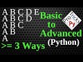 Python Pattern Program - Print Characters in Triangle Shape in Python | Python Character Pattern 8