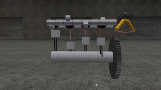 GMod prop engine with camshaft timing and physical governor