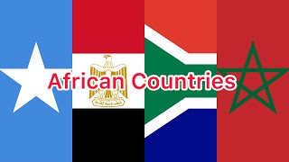 African countries from A-Z with flags