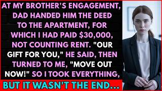 At My Brother's Engagement, Dad Gave Him The Deed To The Apartment, For Which I Had Paid $30,000