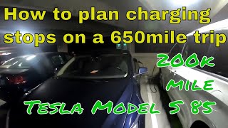 650 mile drive from Seaside OR to Missoula MT with our 200,000mile Tesla Model S