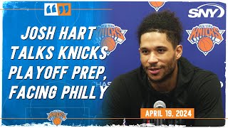 Josh Hart talks Knicks playoff prep, what goes into playing with Jalen Brunson | SNY