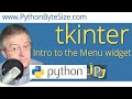 Introduction to the Python tkinter Menu widget