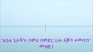 አቤቱ ጌታችን፥ ስምህ በምድር ሁሉ እጅግ ተመሰገነ