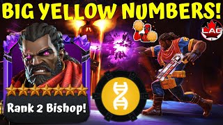 My FAVE 7-Star Rank 2! Bishop Fat Damage! Big Yellow Numbers! Battlegrounds Menace! - MCOC