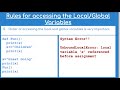 Local and Global Variables (In Python)