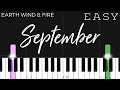 Earth, Wind & Fire - September | EASY Piano Tutorial