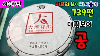 차모의 보이차 시음기 739편 / 2019년 대평보이 공 청병 / 깨끗하고 깔끔하며 차분한 고수차/ 탕이 지날수록 좋아지는 회감