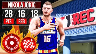 MVP NIKOLA JOKIC BUILD is UNSTOPPABLE in the REC CENTER on NBA 2K24