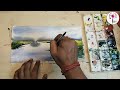 খুব সহজ পদ্ধতিতে জল রং এর watercolor landscape painting techniques advanced tips watercolortutorial.