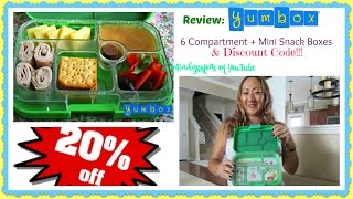 Yumbox Review | 6 Compartment + Mini Snack Boxes \u0026 DISCOUNT CODE