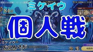 【グランサガ】【精霊王】ミケイウ個人戦ワンパン+誘引事故を添えて。