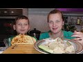 Мукбанг Гиганские🥟 Домашние пельмени🤪Чебуреки Отвечаем на вопросы