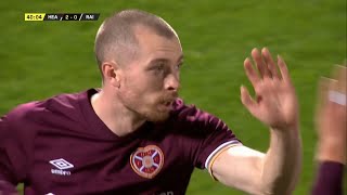 Hearts' Craig Wighton scores from the spot for a 2nd time in Betfred Cup match vs. Raith Rovers