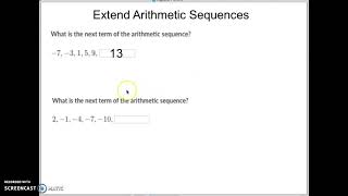 Extend Arithmetic Sequences