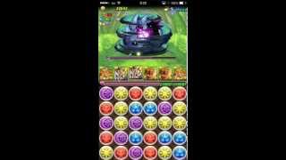 【パズドラ】闇の蟲龍　超地獄級　光ファガンPT　周回用　約2分