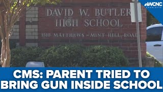 Parent tried to bring gun inside Matthews high school, CMS says