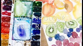 Watercolour Fruit Rainbow