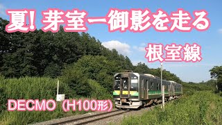 DECMO（JR北海道H100形）　夏の芽室ー御影を走る　根室線にて