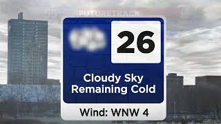 Cloudy Sunday with below-average temps