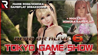 TGS 2018 - DOA6: Honoka/Marie Rose in-depth Gameplay Breakdown!!!