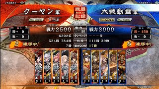 【三国志大戦6】5枚王異戦処女vs5枚陳寿司馬師