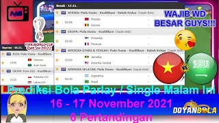 Prediksi Bola Malam Ini 16 - 17 November 2021/2022 Kualifikasi Piala Dunia | Vietnam vs Arab Saudi