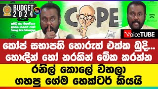 කෝප් සභාපති හොරුත් එක්ක බුදි... හොඳින් හෝ නරකින් මේක කරන්න වෙනවා - රනිල් කොලේ වහලා ගහපු ගේම