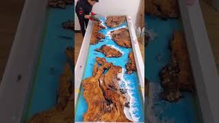 Art epoxy resin for river tables! #shorts #DIY