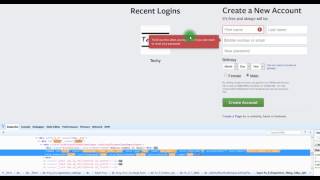 Simple Facebook Login Creation Example with Selenium Scripts with JAVA
