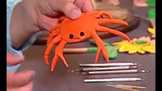 Creations in Clay Crab - clay tutorial for beginners