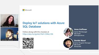 Deploy IoT Solutions with Azure SQL Database | CONLL106