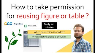 How to EASILY obtain permission to reuse figures and tables from published research articles?