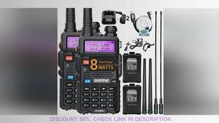 1/2PCS BaoFeng UV-5R 8W Tri-Power Walkie Talkie High Power Dual Band Long Range 128 CH Portable Hand