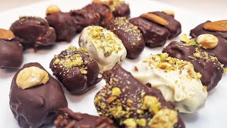 Σοκολατάκια Με Χουρμάδες - Chocolate Covered Stuffed Dates Eπ. 717 | Σταυρούλα Ζεγκίν