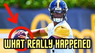 Justin Fields TOSS'N ROCKETS AT Pittsburgh Steelers OTAs - Russell Wilson Might
