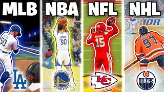 Scoring WIth EVERY MLB, NBA, NFL & NHL Team In ONE Video! (124 Teams)
