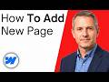 How To Add A New Page In Webflow