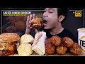 FIRE DRAGON Texas Chicken ni PALING WIN untuk fast food burger! (Mukbang Malaysia) Caeser Kimchi