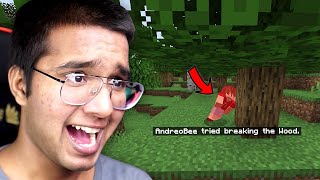 Minecraft But You can't Break WOOD!