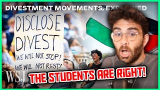 Columbia Protesters Want Divestment - How Could It Work? | Hasanabi Reacts to WSJ